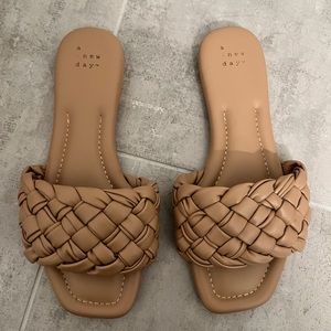 A New Day Carissa Slide Sandals in Tan